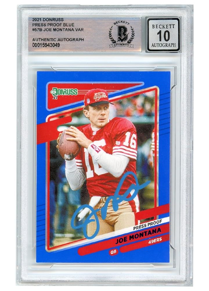 Amazon.com: Joe Montana 2021 Panini Donruss Press Proof Blue